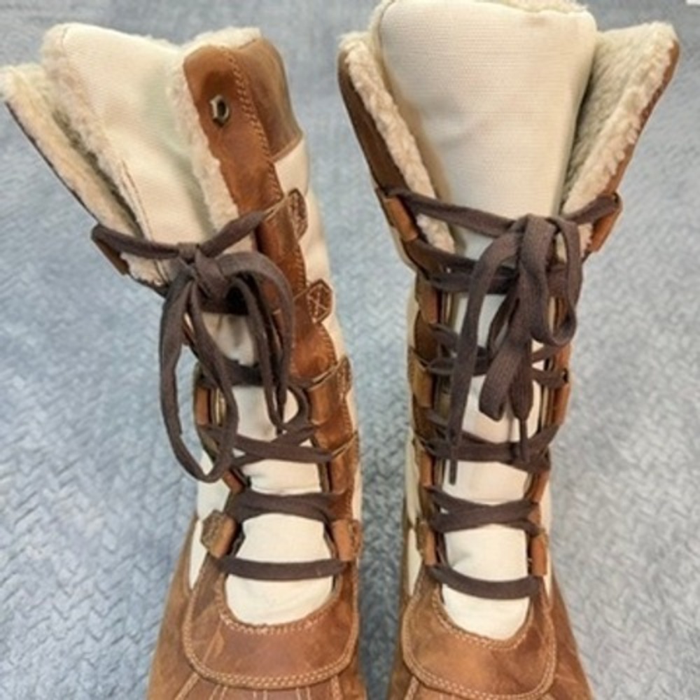 Timberland Mount Hope Waterproof Winter Boots Brown Leather Tan 6910B Womens 10 - Picture 15 of 15